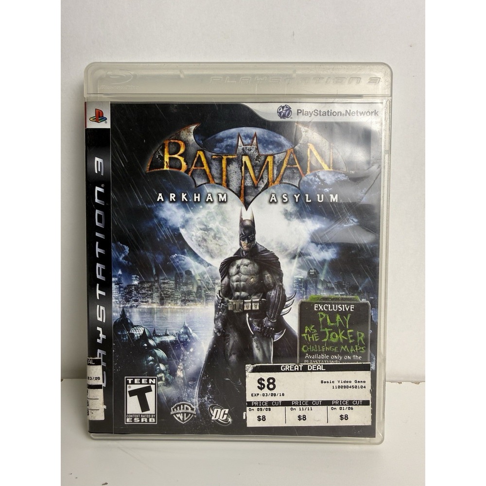 Batman Arkham Asylum - PS3 PlayStation 3 - Complete w/ Manual - CIB